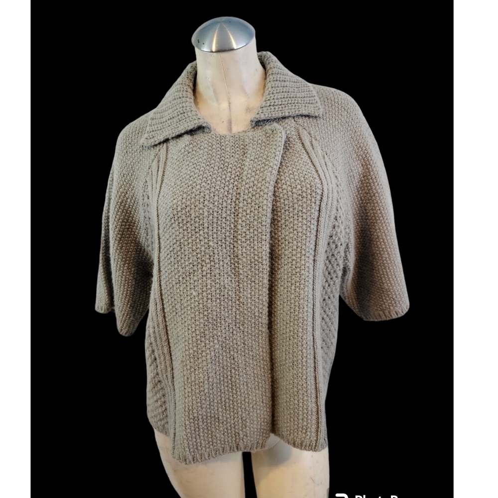 Chico's Size 1 Textured Jalena Cardigan Sweater Mohair Wool